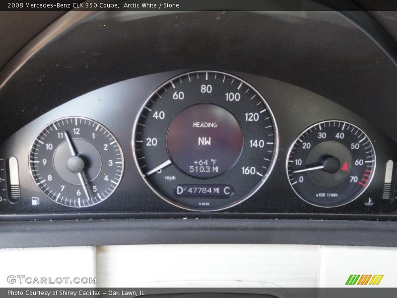 Arctic White / Stone 2008 Mercedes-Benz CLK 350 Coupe
