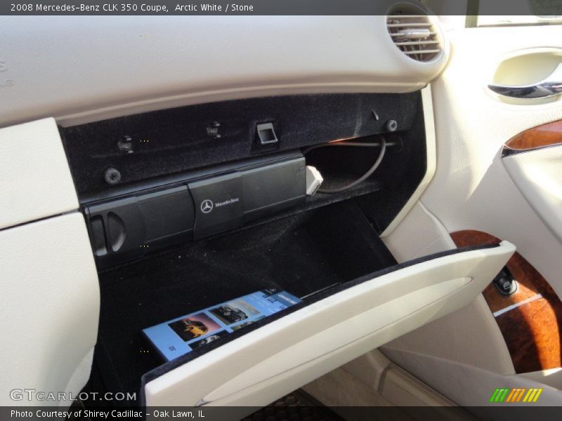 Arctic White / Stone 2008 Mercedes-Benz CLK 350 Coupe