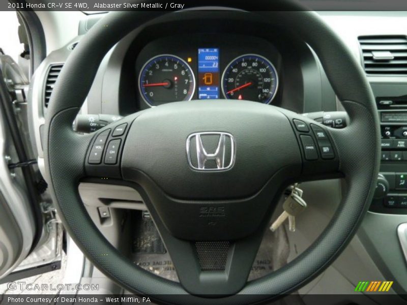 Alabaster Silver Metallic / Gray 2011 Honda CR-V SE 4WD