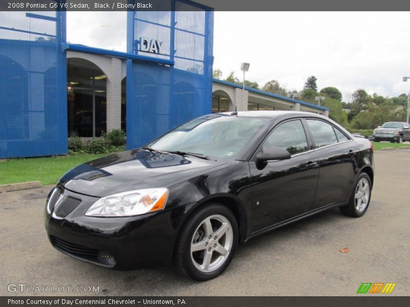 Black / Ebony Black 2008 Pontiac G6 V6 Sedan