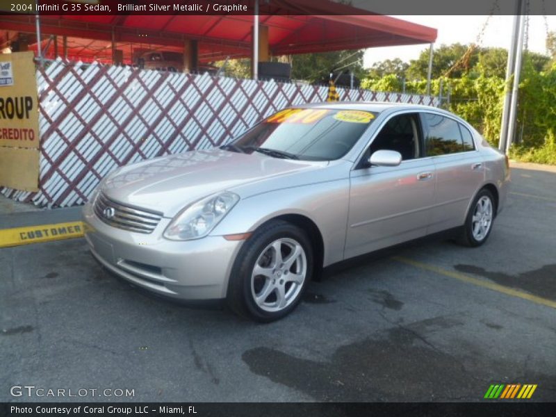 Brilliant Silver Metallic / Graphite 2004 Infiniti G 35 Sedan