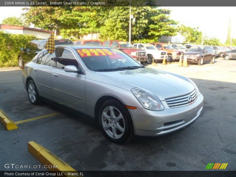Brilliant Silver Metallic / Graphite 2004 Infiniti G 35 Sedan
