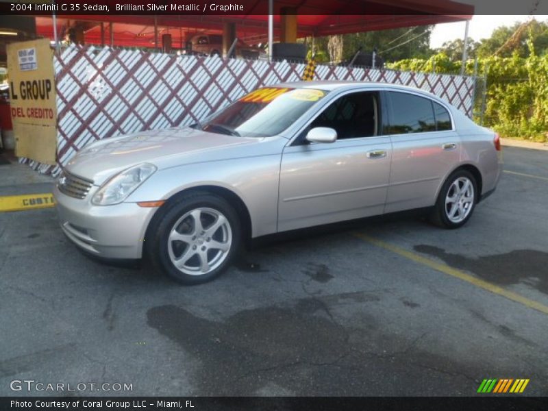 Brilliant Silver Metallic / Graphite 2004 Infiniti G 35 Sedan