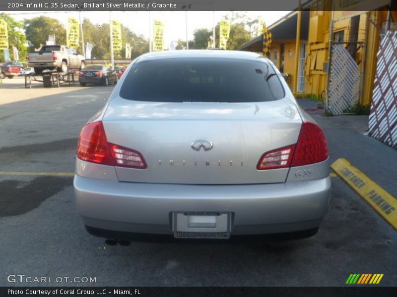 Brilliant Silver Metallic / Graphite 2004 Infiniti G 35 Sedan