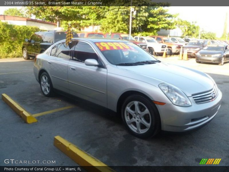 Brilliant Silver Metallic / Graphite 2004 Infiniti G 35 Sedan