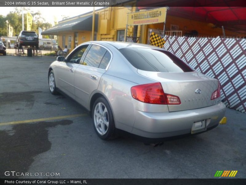 Brilliant Silver Metallic / Graphite 2004 Infiniti G 35 Sedan