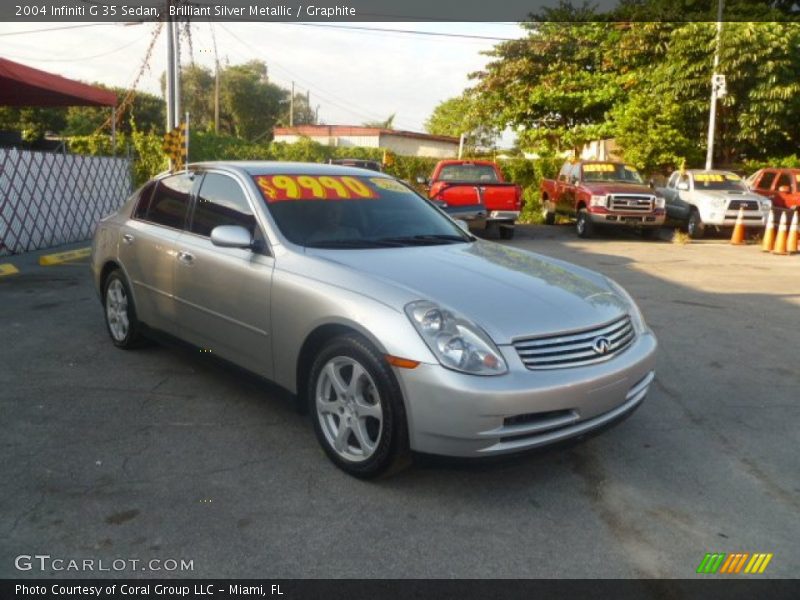 Brilliant Silver Metallic / Graphite 2004 Infiniti G 35 Sedan