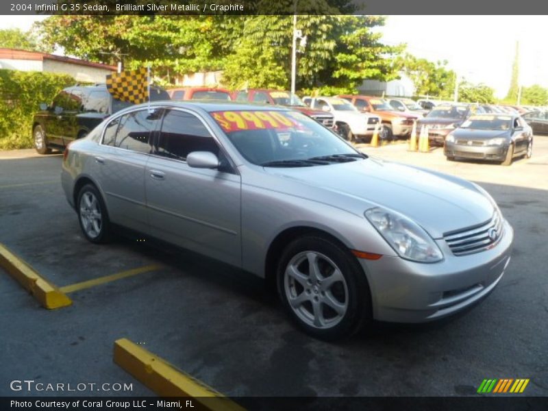 Brilliant Silver Metallic / Graphite 2004 Infiniti G 35 Sedan