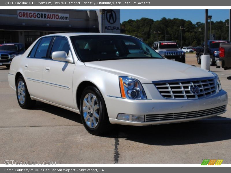 White Diamond Tricoat / Titanium/Dark Titanium Accents 2011 Cadillac DTS Premium