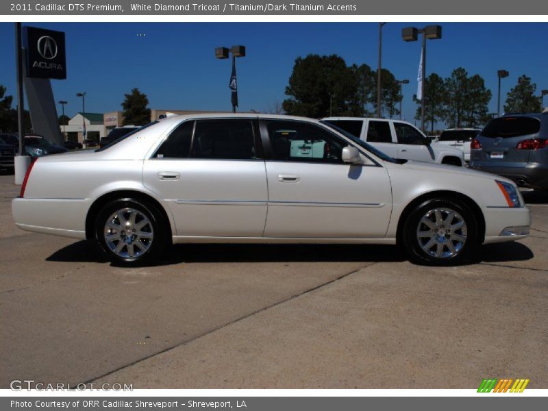 White Diamond Tricoat / Titanium/Dark Titanium Accents 2011 Cadillac DTS Premium