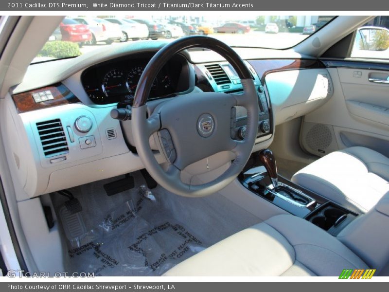 White Diamond Tricoat / Titanium/Dark Titanium Accents 2011 Cadillac DTS Premium