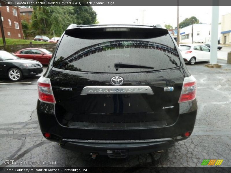 Black / Sand Beige 2008 Toyota Highlander Hybrid Limited 4WD