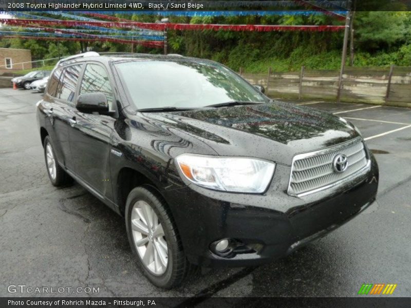 Black / Sand Beige 2008 Toyota Highlander Hybrid Limited 4WD