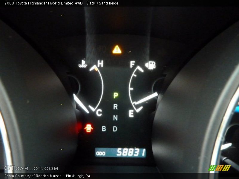 Black / Sand Beige 2008 Toyota Highlander Hybrid Limited 4WD