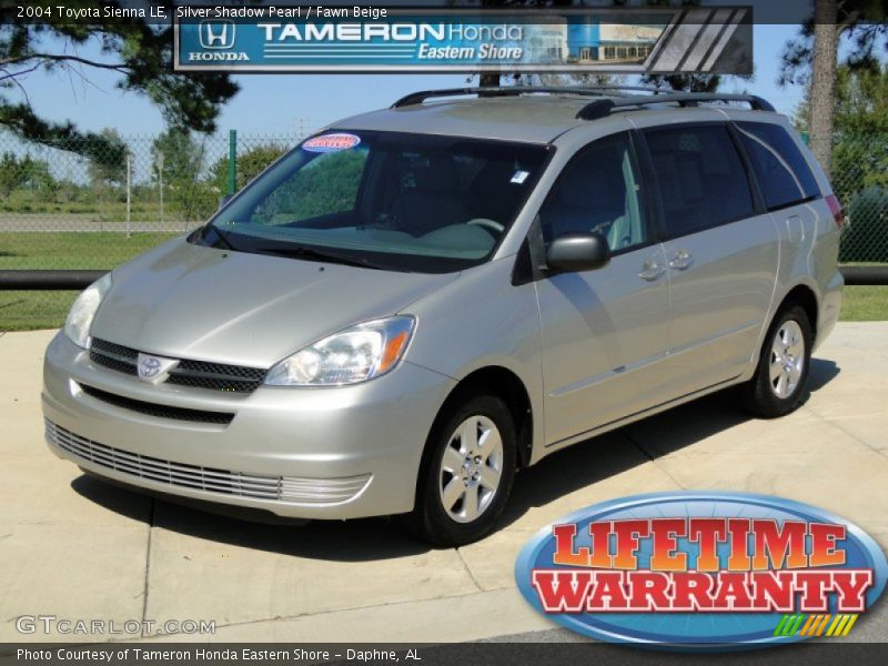 Silver Shadow Pearl / Fawn Beige 2004 Toyota Sienna LE