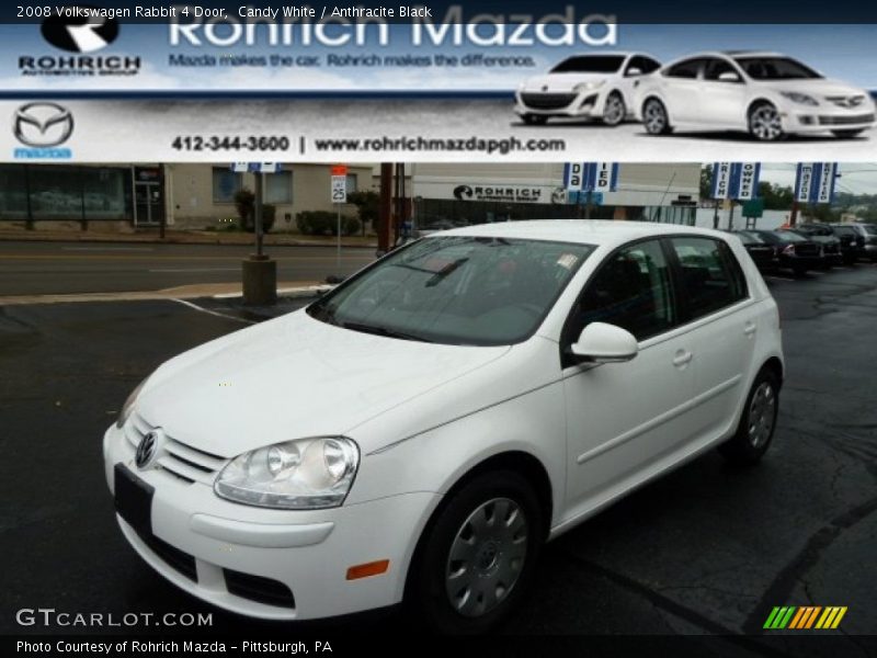 Candy White / Anthracite Black 2008 Volkswagen Rabbit 4 Door
