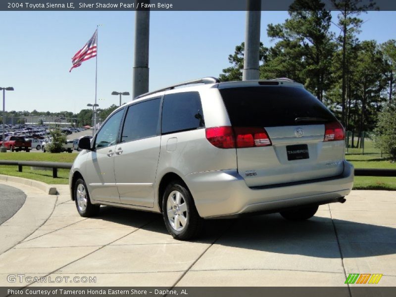 Silver Shadow Pearl / Fawn Beige 2004 Toyota Sienna LE