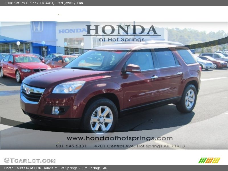 Red Jewel / Tan 2008 Saturn Outlook XR AWD