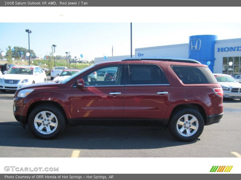 Red Jewel / Tan 2008 Saturn Outlook XR AWD