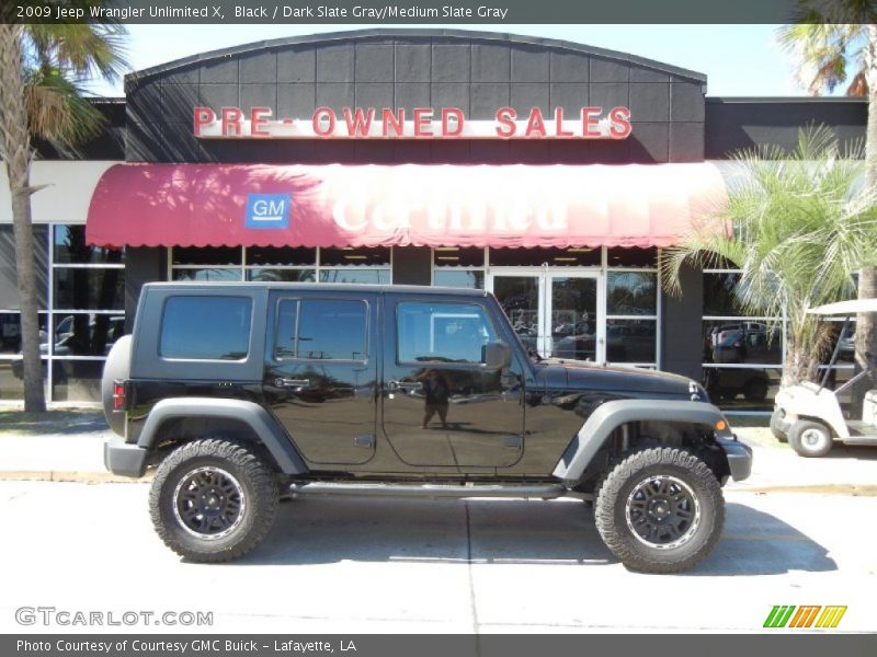 Black / Dark Slate Gray/Medium Slate Gray 2009 Jeep Wrangler Unlimited X