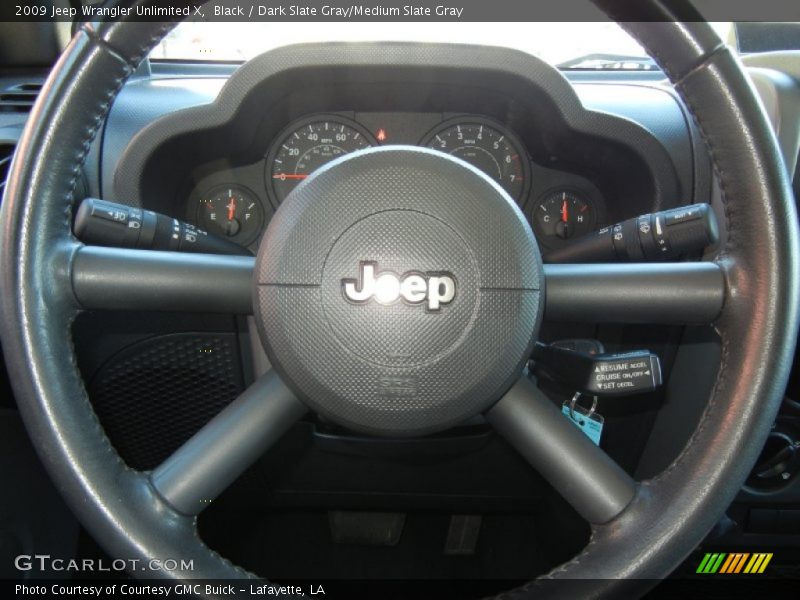 Black / Dark Slate Gray/Medium Slate Gray 2009 Jeep Wrangler Unlimited X
