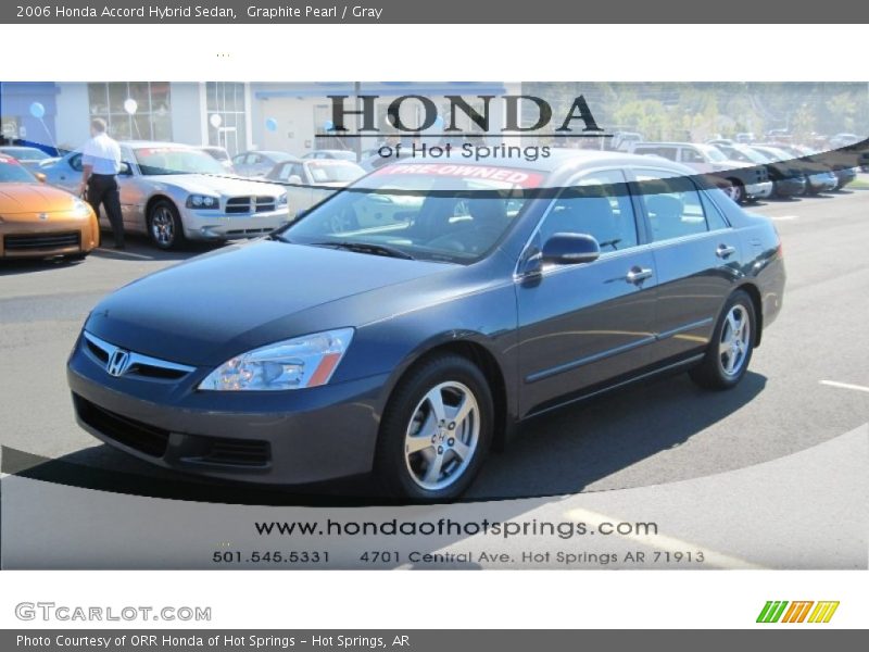 Graphite Pearl / Gray 2006 Honda Accord Hybrid Sedan