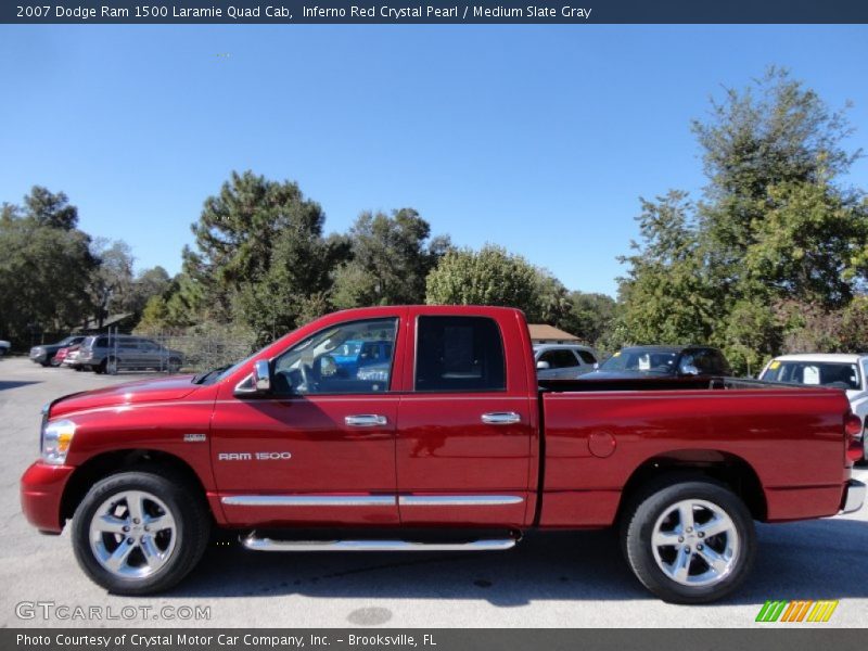Inferno Red Crystal Pearl / Medium Slate Gray 2007 Dodge Ram 1500 Laramie Quad Cab