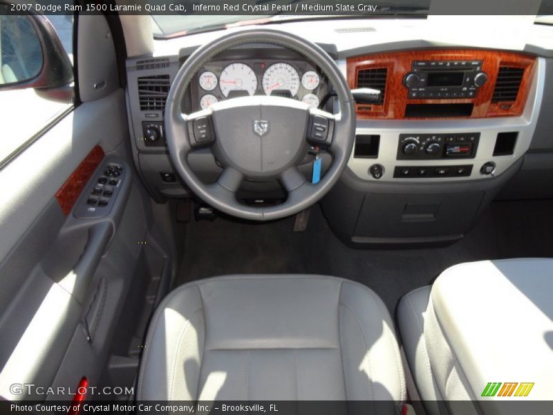 Inferno Red Crystal Pearl / Medium Slate Gray 2007 Dodge Ram 1500 Laramie Quad Cab
