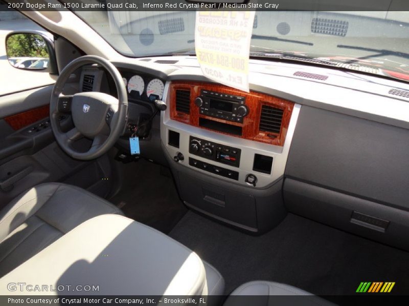 Inferno Red Crystal Pearl / Medium Slate Gray 2007 Dodge Ram 1500 Laramie Quad Cab