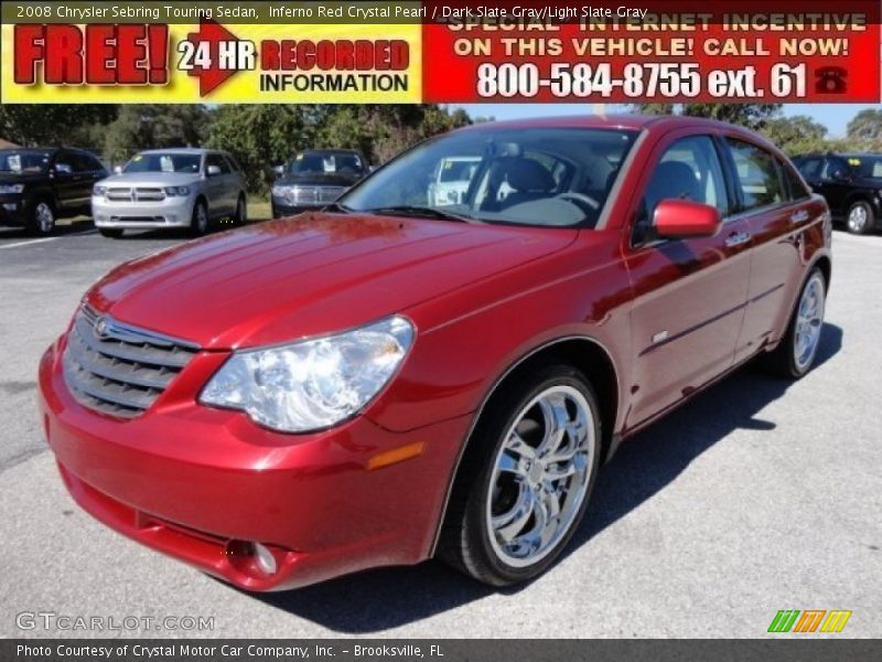 Inferno Red Crystal Pearl / Dark Slate Gray/Light Slate Gray 2008 Chrysler Sebring Touring Sedan