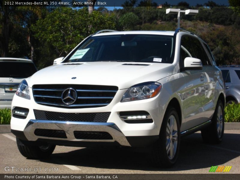 Arctic White / Black 2012 Mercedes-Benz ML 350 4Matic