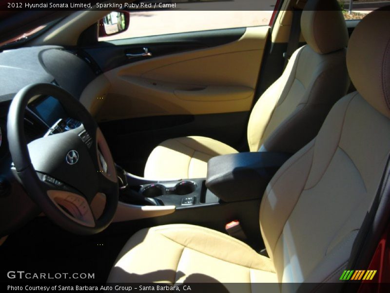Sparkling Ruby Red / Camel 2012 Hyundai Sonata Limited
