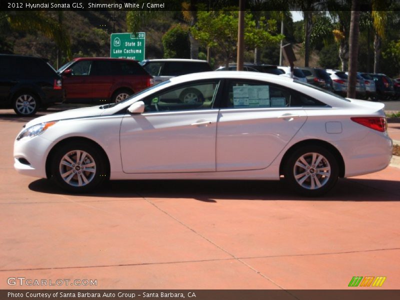 Shimmering White / Camel 2012 Hyundai Sonata GLS