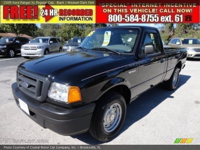 Black / Medium Dark Flint 2005 Ford Ranger XL Regular Cab