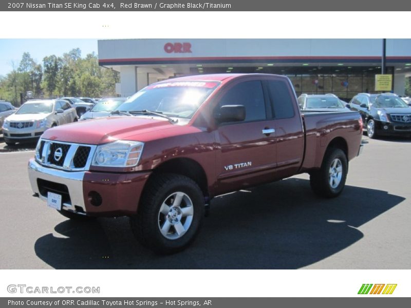 Red Brawn / Graphite Black/Titanium 2007 Nissan Titan SE King Cab 4x4