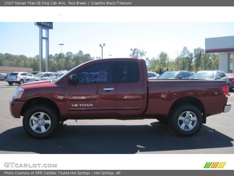 Red Brawn / Graphite Black/Titanium 2007 Nissan Titan SE King Cab 4x4