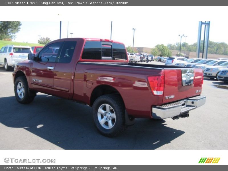 Red Brawn / Graphite Black/Titanium 2007 Nissan Titan SE King Cab 4x4