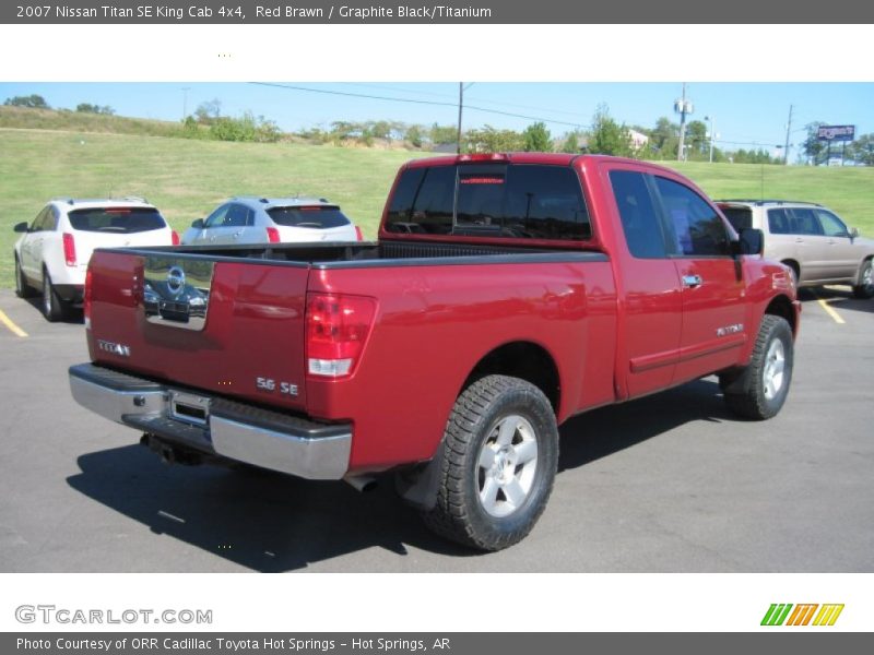 Red Brawn / Graphite Black/Titanium 2007 Nissan Titan SE King Cab 4x4