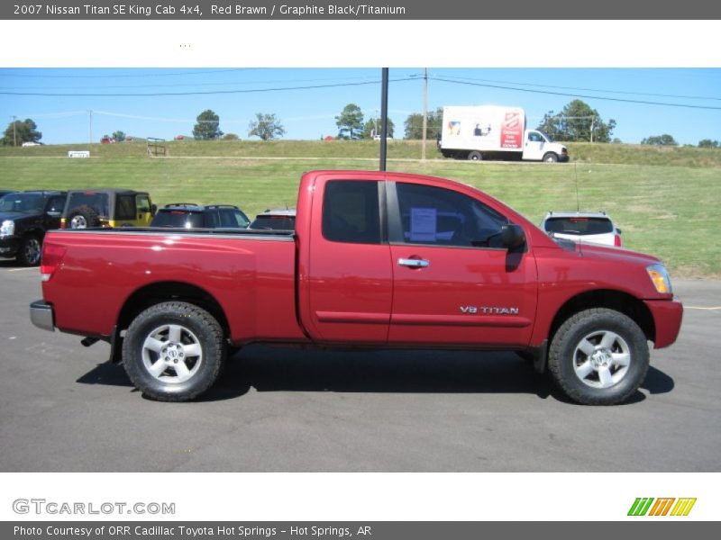 Red Brawn / Graphite Black/Titanium 2007 Nissan Titan SE King Cab 4x4