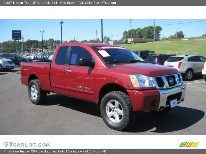 Red Brawn / Graphite Black/Titanium 2007 Nissan Titan SE King Cab 4x4