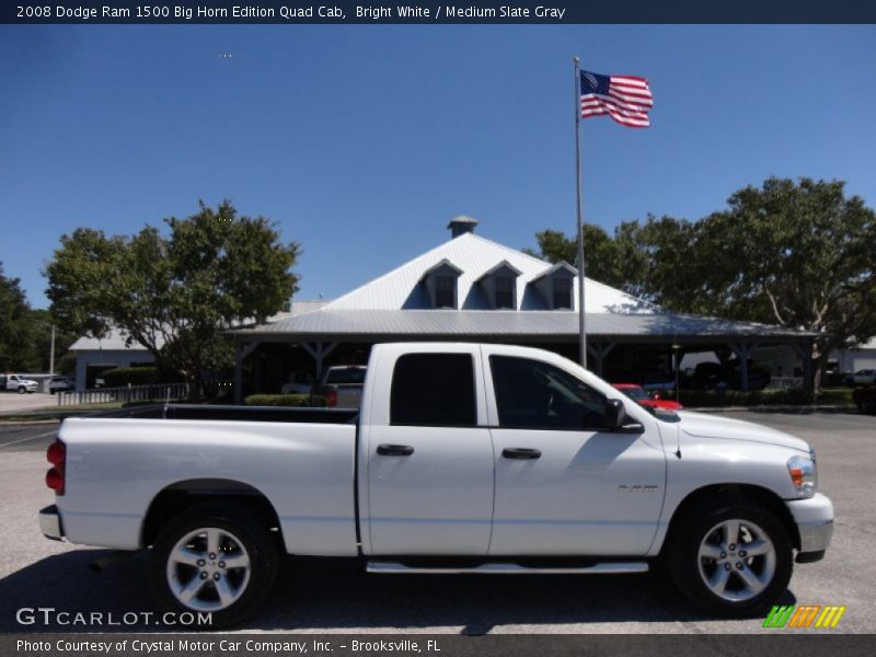 Bright White / Medium Slate Gray 2008 Dodge Ram 1500 Big Horn Edition Quad Cab