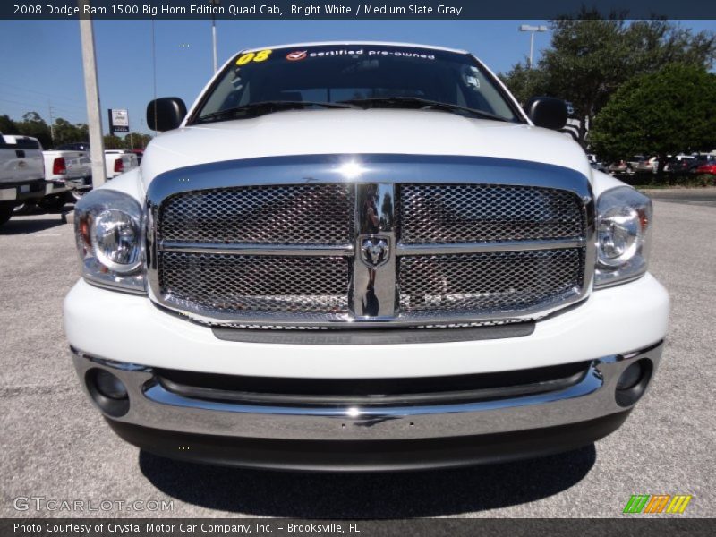 Bright White / Medium Slate Gray 2008 Dodge Ram 1500 Big Horn Edition Quad Cab