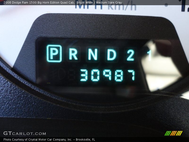 Bright White / Medium Slate Gray 2008 Dodge Ram 1500 Big Horn Edition Quad Cab