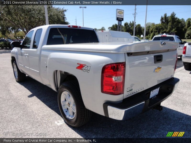 Sheer Silver Metallic / Ebony 2011 Chevrolet Silverado 1500 LTZ Extended Cab 4x4