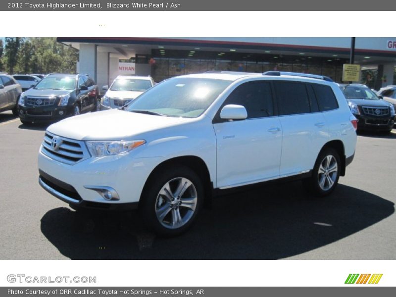 Blizzard White Pearl / Ash 2012 Toyota Highlander Limited