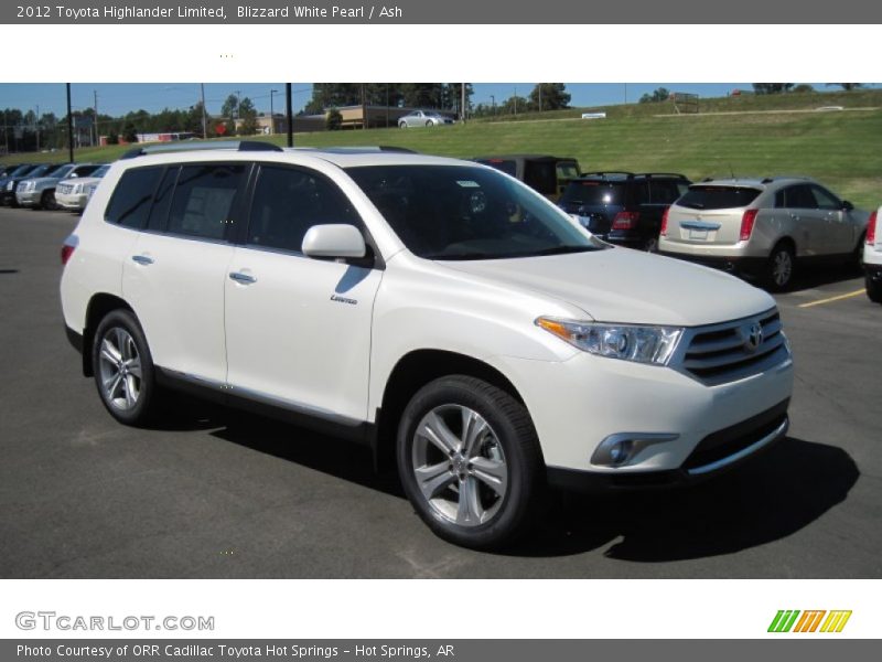 Blizzard White Pearl / Ash 2012 Toyota Highlander Limited