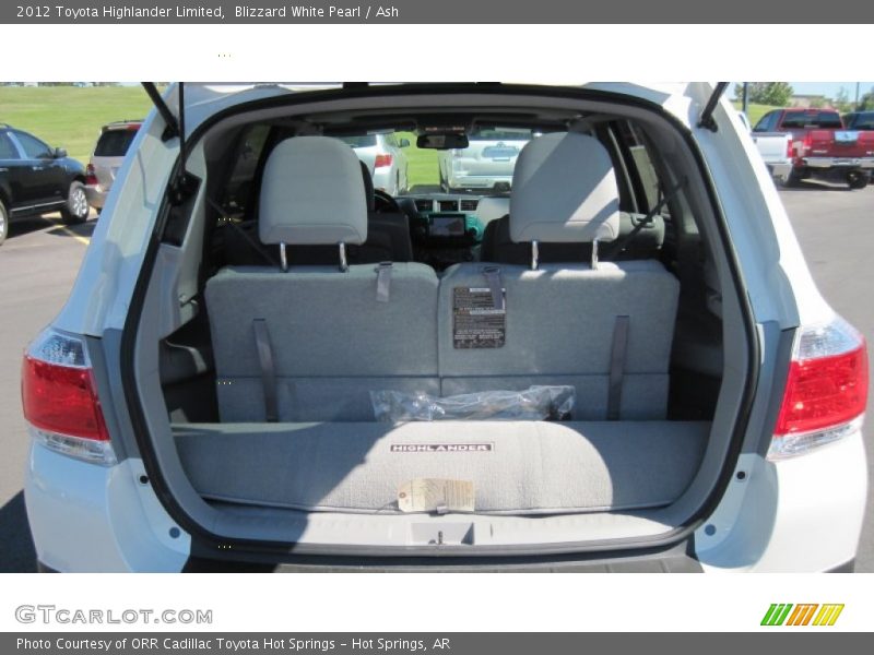Blizzard White Pearl / Ash 2012 Toyota Highlander Limited