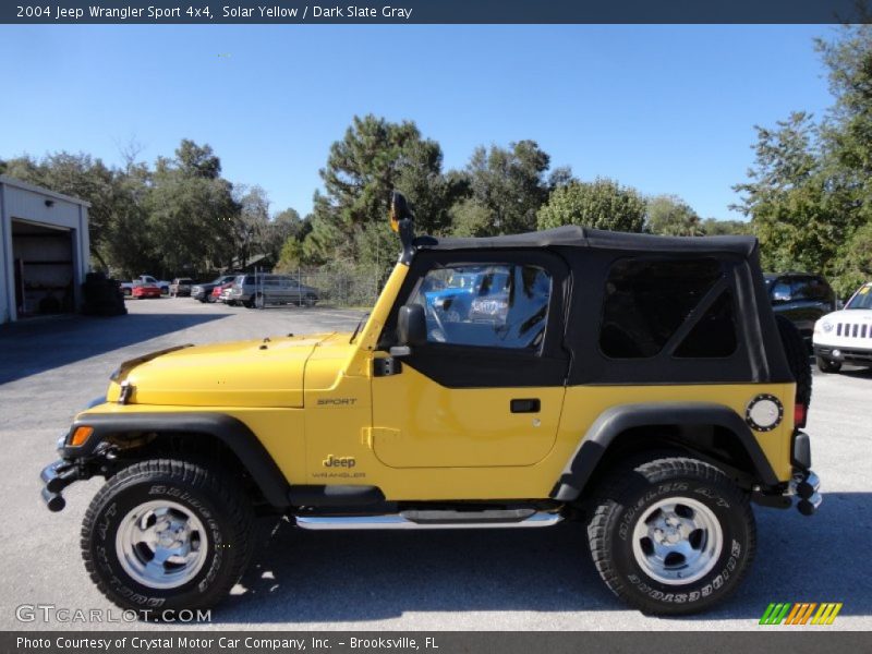 Solar Yellow / Dark Slate Gray 2004 Jeep Wrangler Sport 4x4