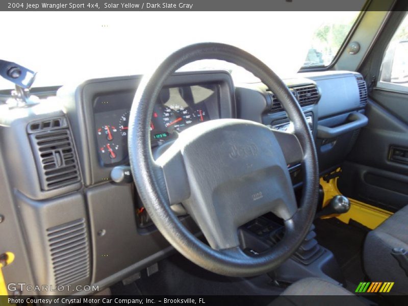 Solar Yellow / Dark Slate Gray 2004 Jeep Wrangler Sport 4x4