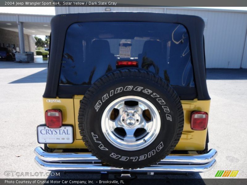 Solar Yellow / Dark Slate Gray 2004 Jeep Wrangler Sport 4x4